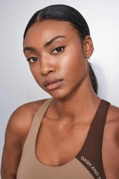 Dash and Stars Roupa Interior-Soutien desportivo 4D STRETCH com blocos de cores cru