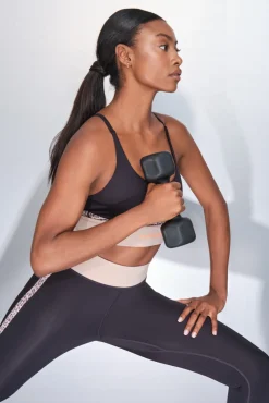 Dash and Stars Roupa Interior-Soutien desportivo 4D STRETCH com estampa animal preto