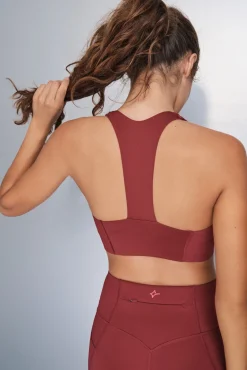 Dash and Stars Roupa Interior-Soutien desportivo 4D Stretch marrom vermelho