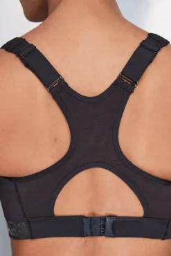 Dash and Stars Roupa Interior-Soutien desportivo elástico 4D com maior cobertura na cor preta preto
