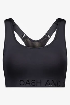 Dash and Stars Roupa Interior-Soutien desportivo elástico 4D com maior cobertura na cor preta preto