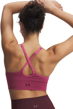 Under Armour Roupa Interior-Soutien desportivo feminino de baixo suporte rosa