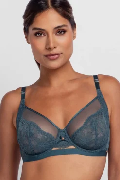 Dorina Roupa Interior-Soutien Jemma com cobertura total e sem enchimento verde