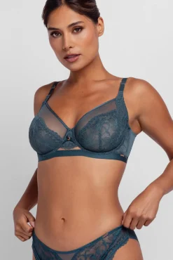 Dorina Roupa Interior-Soutien Jemma com cobertura total e sem enchimento verde