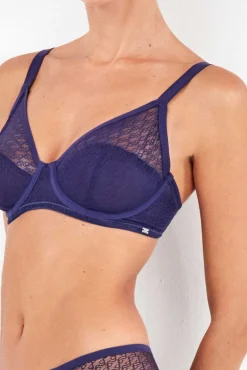 Gisela Roupa Interior-Soutien sem enchimento azul