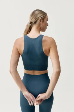 Born Living Yoga T-Shirts-Soutien top desportivo Nawal Stormy Grey cinzento