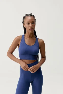 Born Living Yoga T-Shirts-Soutien top desportivo Zina Next Blue azul