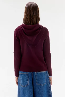 TFP by Tamara Falcó Camisolas-Suéter 100% lã com lenço Bordeaux