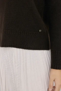 Pedro del Hierro Camisolas-Suéter bico com detalhes em mini oitos Marrom