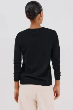 Cortefiel Camisolas-Suéter com botões Preto