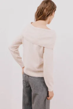 Cortefiel Camisolas-Suéter com gola multiposição Ecru