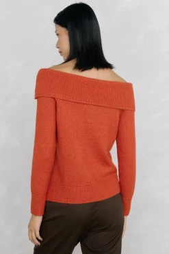 Pedro del Hierro Camisolas-Suéter com gola redonda Laranja