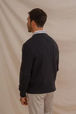 Celopman Camisolas-Suéter com gola redonda e nó azul