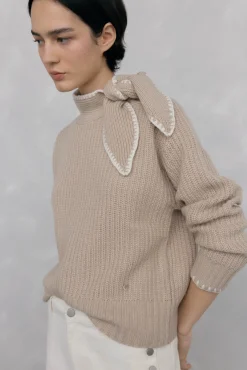 Pedro del Hierro Camisolas-Suéter com laçada gola Verde