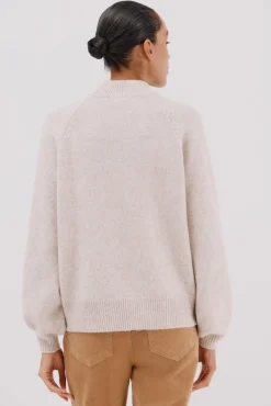 Cortefiel Camisolas-Suéter com strass e pérolas Ecru