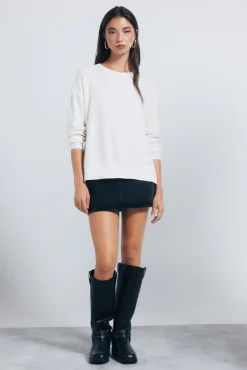 Springfield Camisolas-Suéter cravejado de cristais gradientes cru