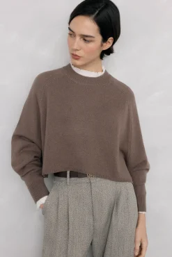 Pedro del Hierro Camisolas-Suéter curto oversized Marrom