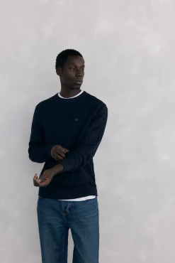 Pedro del Hierro Camisolas-Suéter de algodão e cashmere Preto