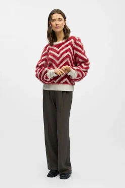 Object Camisolas-Suéter de camisola com efeito pele Vermelho