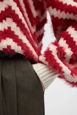 Object Camisolas-Suéter de camisola com efeito pele Vermelho