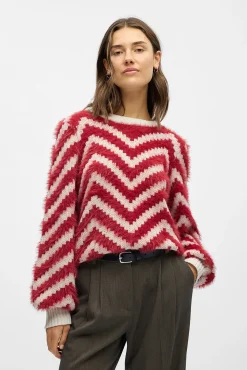 Object Camisolas-Suéter de camisola com efeito pele Vermelho