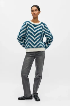 Object Camisolas-Suéter de camisola com efeito pele Azul