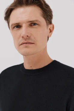 Cortefiel Camisolas-Suéter de cashmere de algodão Preto