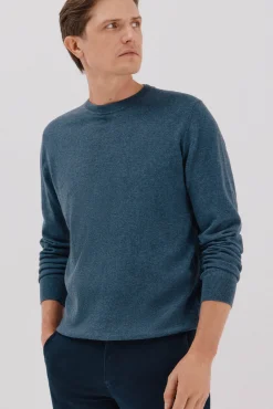 Cortefiel Camisolas-Suéter de cashmere de algodão Azul