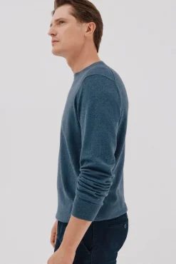 Cortefiel Camisolas-Suéter de cashmere de algodão Azul