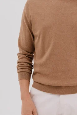 Cortefiel Camisolas-Suéter de cashmere de algodão Tostado