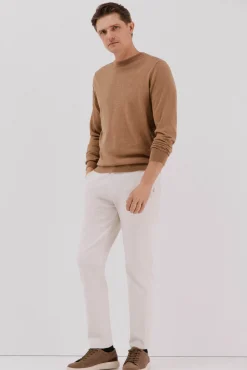 Cortefiel Camisolas-Suéter de cashmere de algodão Tostado