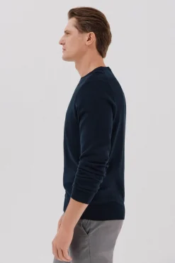 Cortefiel Camisolas-Suéter de cashmere de algodão Azul