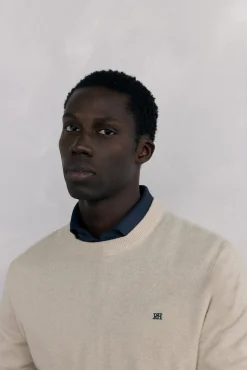 Pedro del Hierro Camisolas-Suéter de gola caixa em lã merino e cashmere Beige