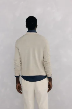 Pedro del Hierro Camisolas-Suéter de gola caixa em lã merino e cashmere Beige