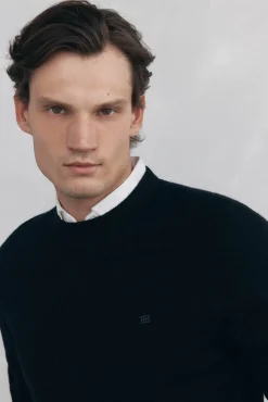 Pedro del Hierro Camisolas-Suéter de gola caixa em lã merino e cashmere Preto