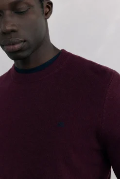 Pedro del Hierro Camisolas-Suéter de gola caixa em lã merino e cashmere Bordeaux