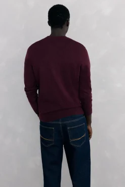 Pedro del Hierro Camisolas-Suéter de gola caixa em lã merino e cashmere Bordeaux