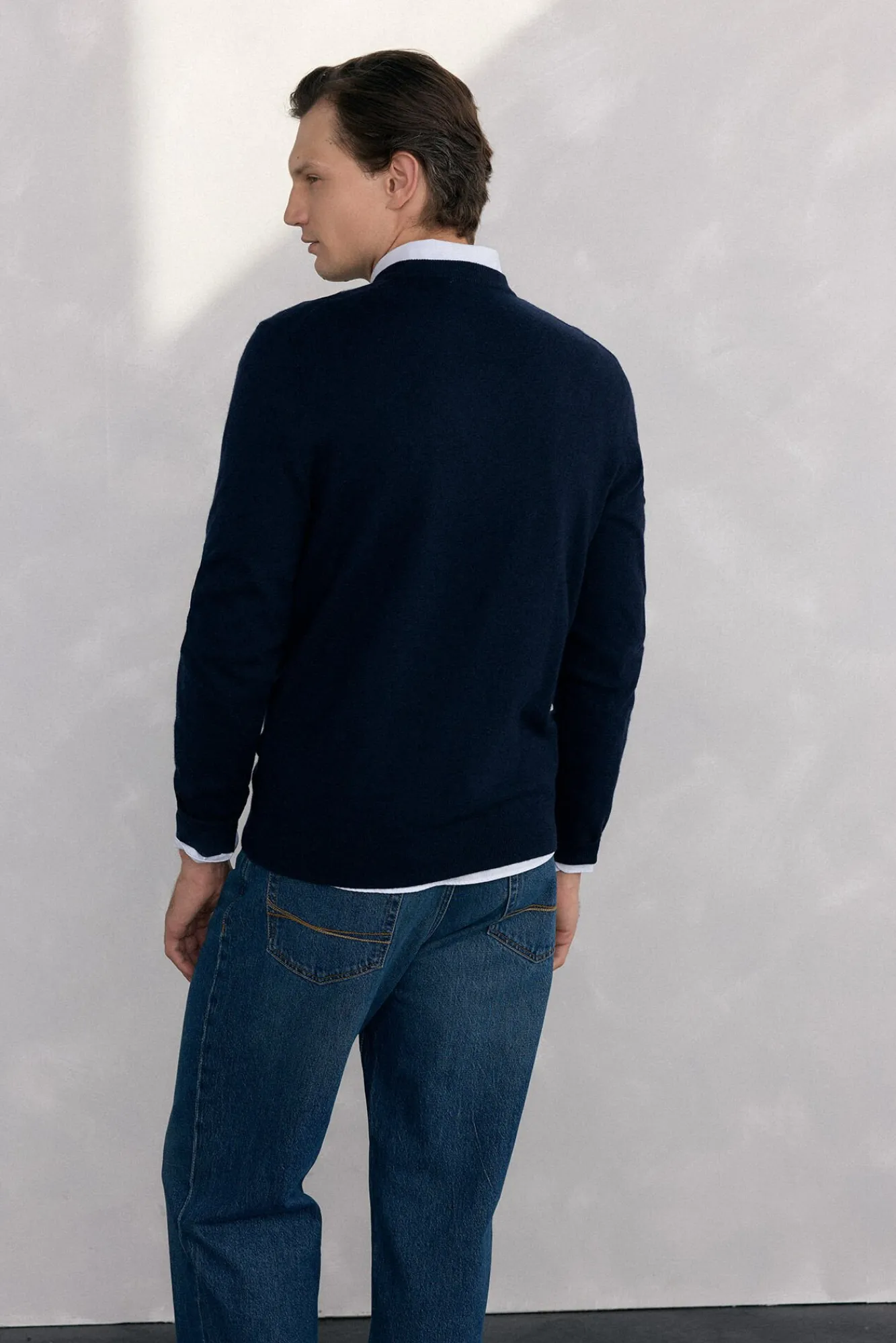 Pedro del Hierro Camisolas-Suéter de gola caixa em lã merino e cashmere Azul