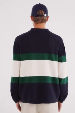 Springfield Camisolas-Suéter de gola polo com bordado azul