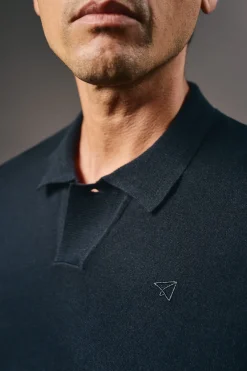 OOTO Camisolas-Suéter de gola polo de algodão Azul