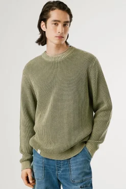 Pepe Jeans Camisolas-Suéter de gola redonda com ajuste regular verde