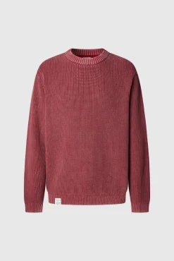 Pepe Jeans Camisolas-Suéter de gola redonda com ajuste regular vermelho