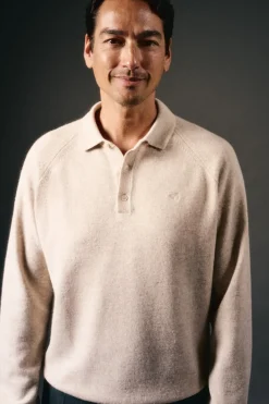 OOTO Camisolas-Suéter de lã com gola polo Tostado