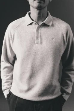 OOTO Camisolas-Suéter de lã com gola polo Tostado