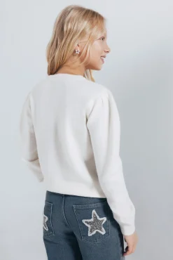 Springfield Kids Malhas-Suéter de laço para menina bege