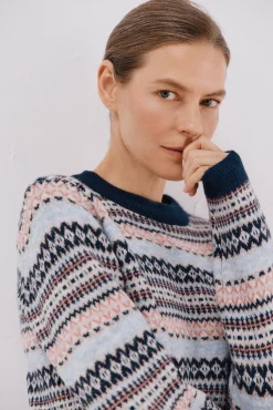 Cortefiel Camisolas-suéter de malha grega Azul