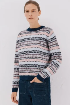 Cortefiel Camisolas-suéter de malha grega Azul