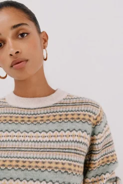 Cortefiel Camisolas-suéter de malha grega Multicolorido