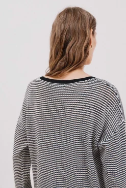 Cortefiel Camisolas-Suéter de malha malha Preto