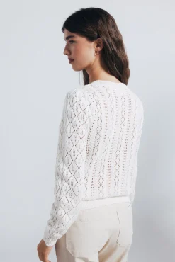 Springfield Camisolas-Suéter de malha malha branco